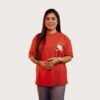 Ladies Drop Shoulder Sceptre Red T-Shirt