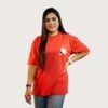 Ladies Drop Shoulder Sceptre Red T-Shirt