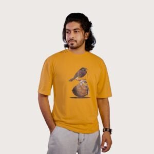 44 Men’s Drop Shoulder Yellow T-Shirt