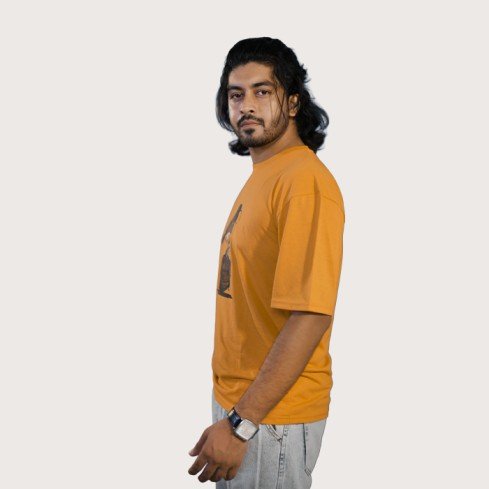 Men’s Drop Shoulder Yellow T-Shirt